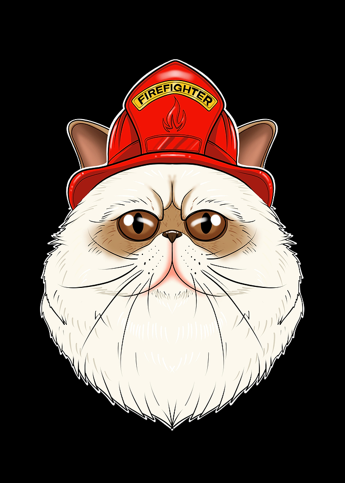 Firefighter Himalayan Cat