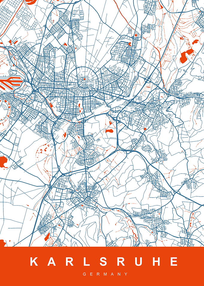 KARLSRUHE Map GERMANY