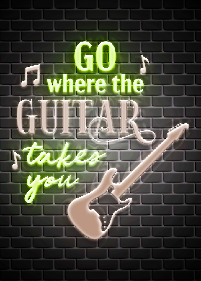 Musical neon quotes