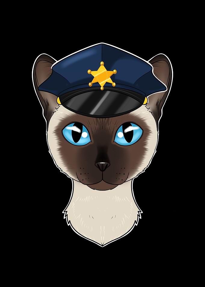 Police Siamese Cat