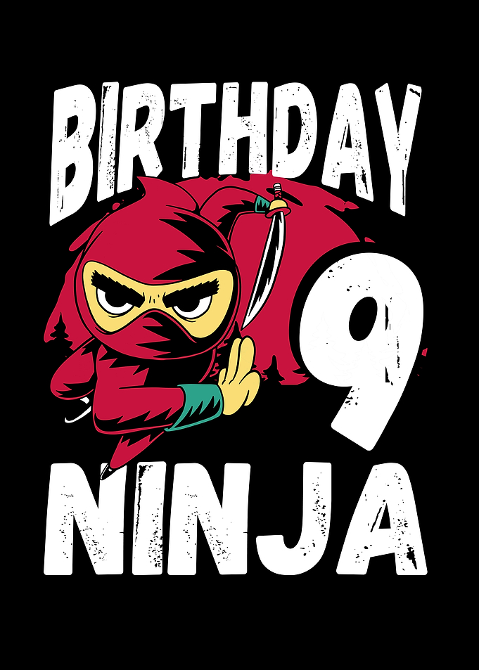 Cool 9th birthday ninja