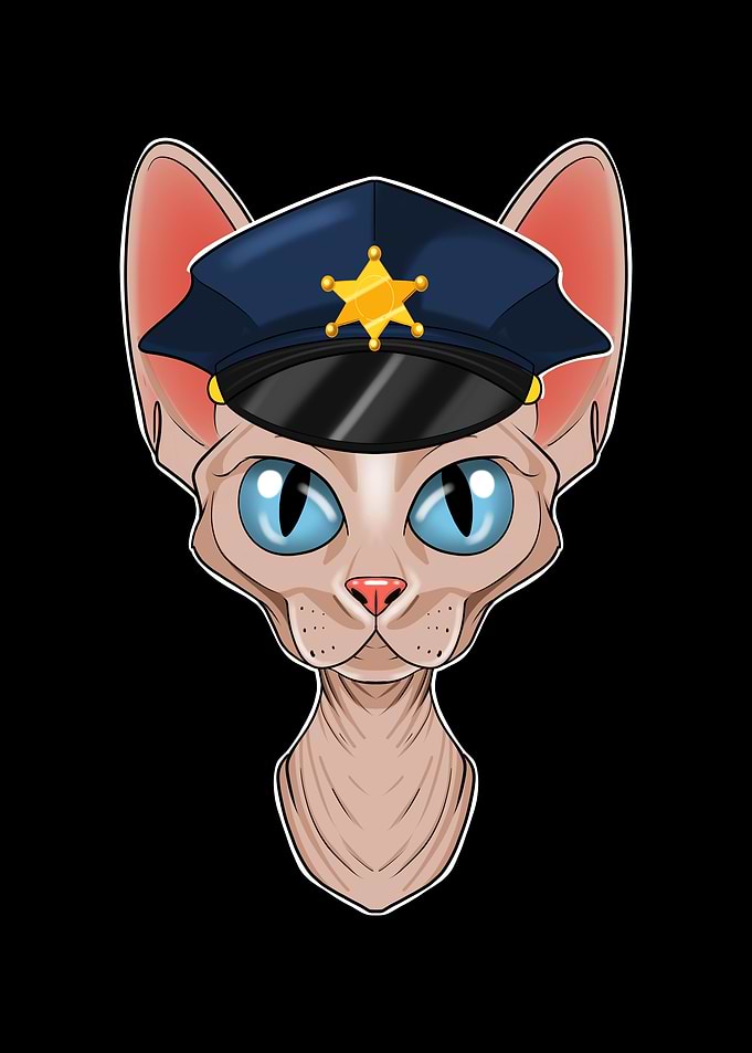 Police Sphynx Cat