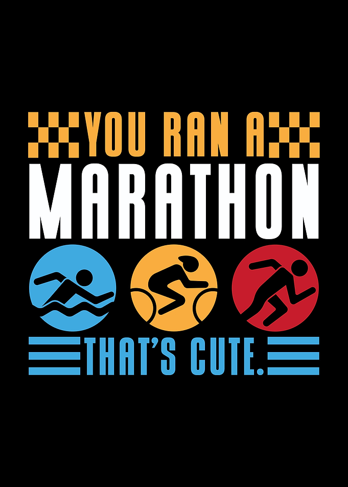 Funny Triathlon Marathon