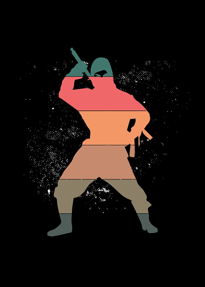 Colourful Ninja vintage