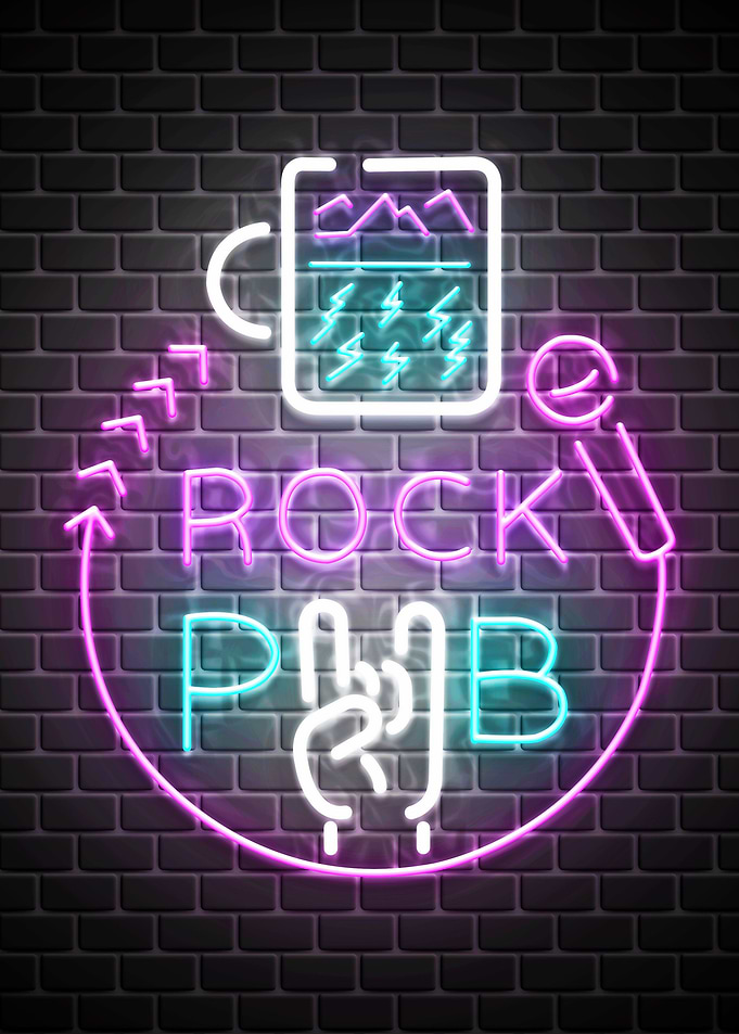Musical neon quotes