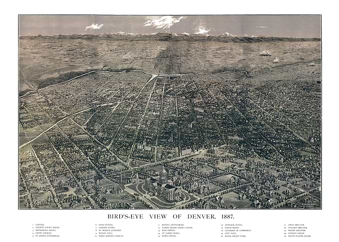 map of Denver Colorado