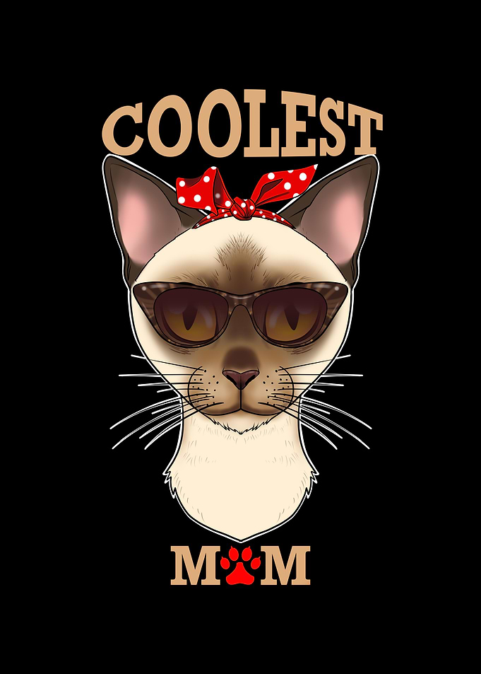 Burmese Cat Mom I Coolest