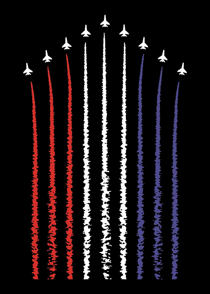US american flag with figh