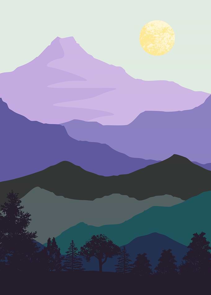 Colorful nature mountains