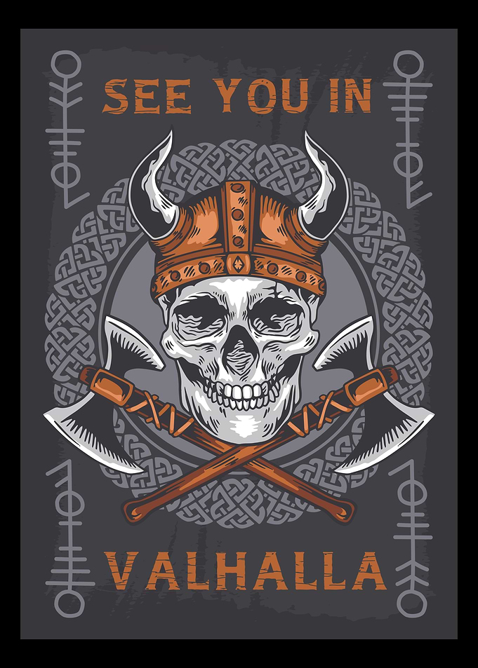 Valhalla viking skull