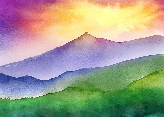 Watercolor Spring Morning