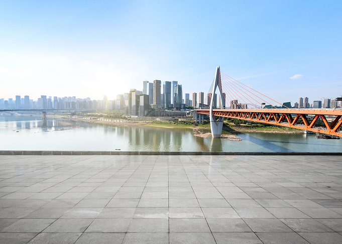 Panoramic skyline and buil