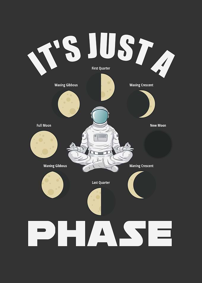 Moon Phase Astronaut