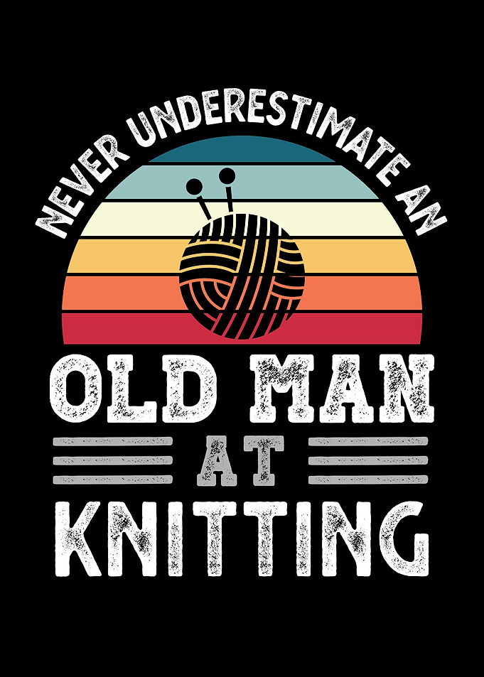 Old Man at Knitting