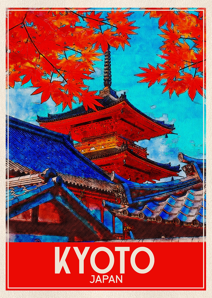 Travel Art Kyoto Japan