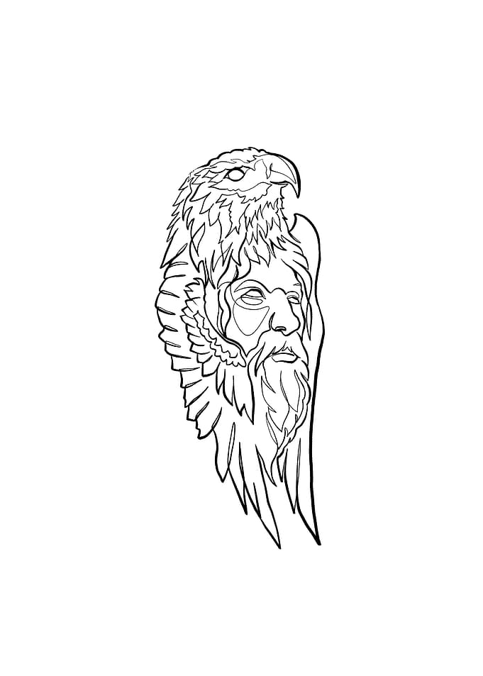 Zeus Line Art Minimalist