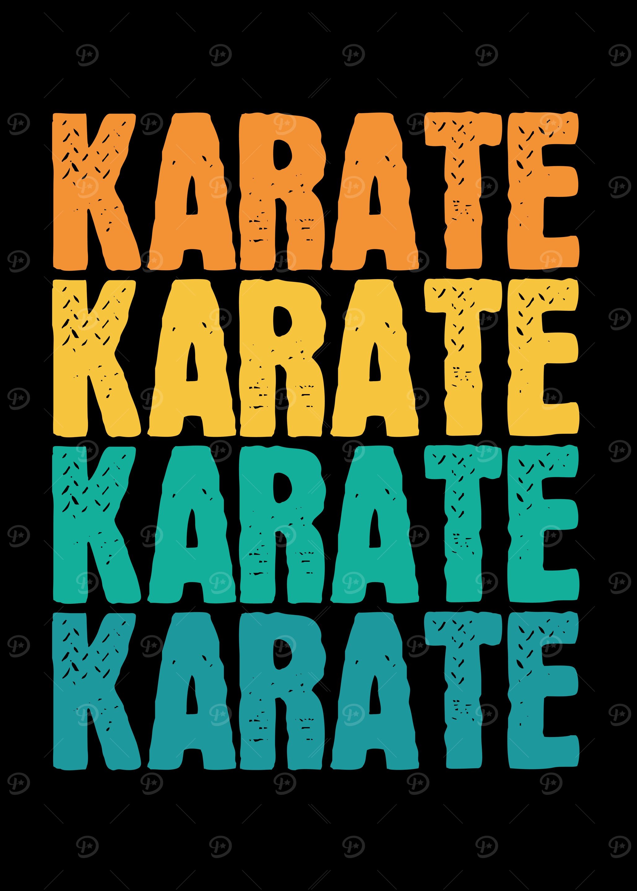 Colourful Karate martial a
