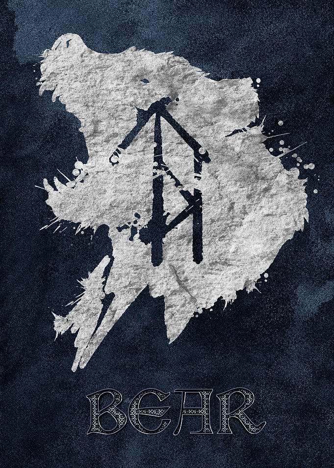 Bear Bindrunes Viking