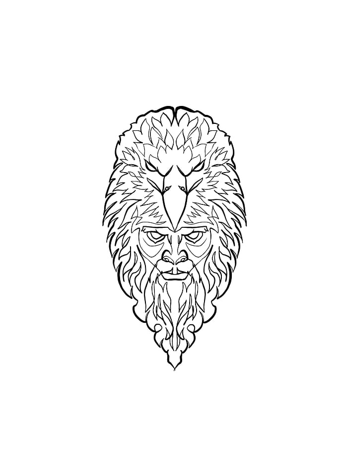 Zeus One Line Art