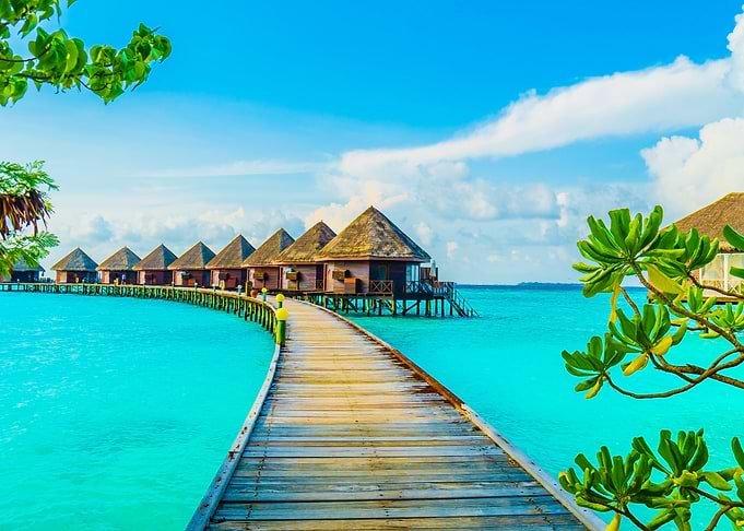 Blue villa beautiful sea h