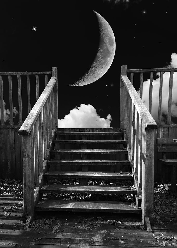 Ladder And Moon