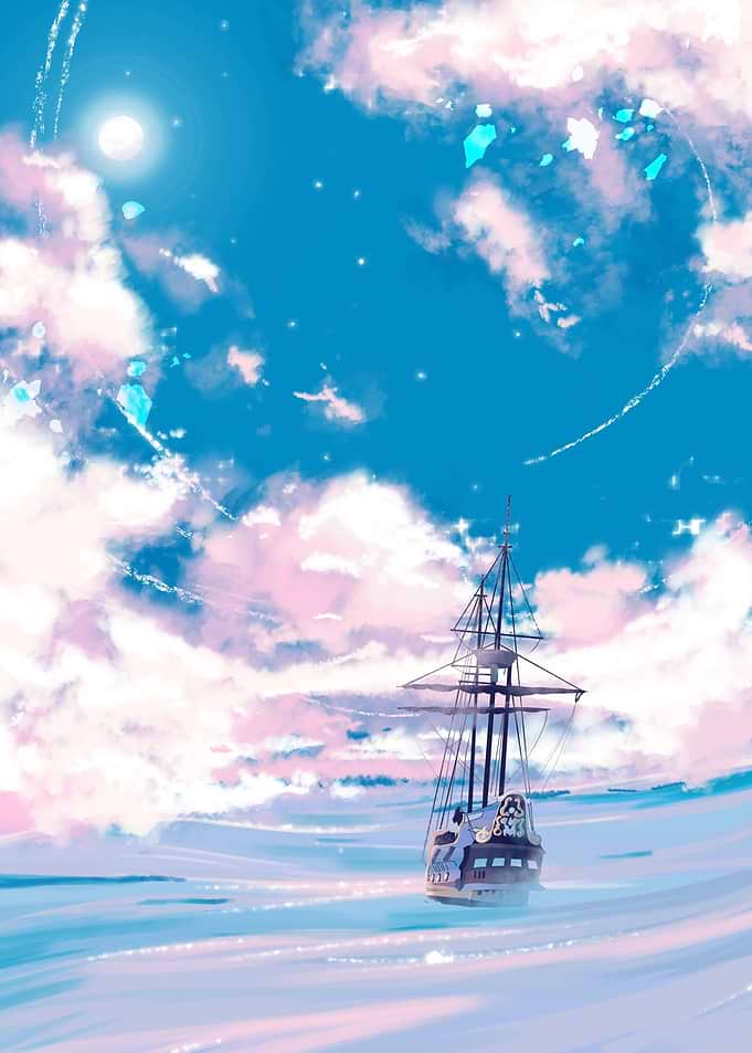Sail Ship at the Sea