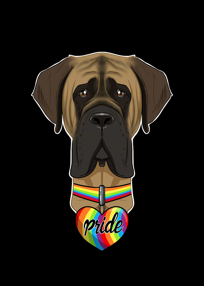 Mastiff LGBTQ Flag I Gay