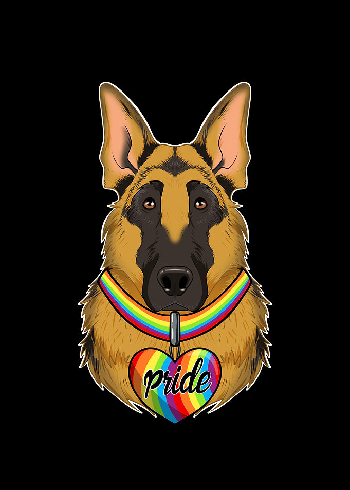 German Shepherd LGBTQ Flag