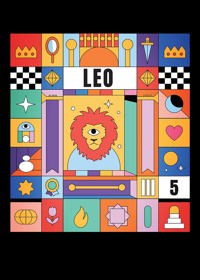 Abstract Leo Pop Art