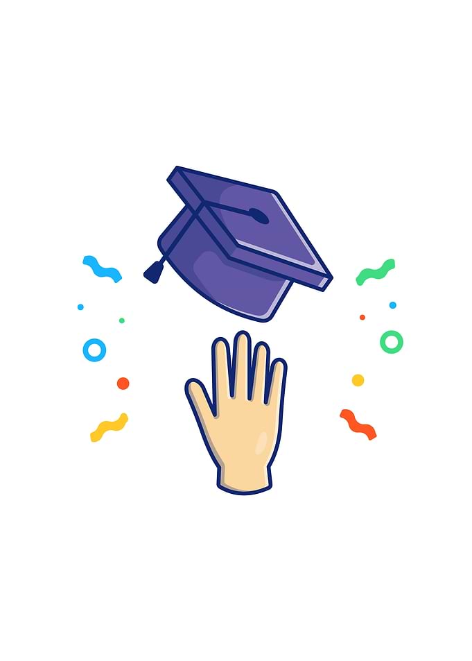 Graduation Hat Hands