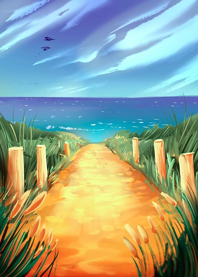Way to the Sea Beach