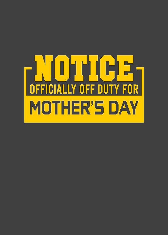 Officially off duty for mo