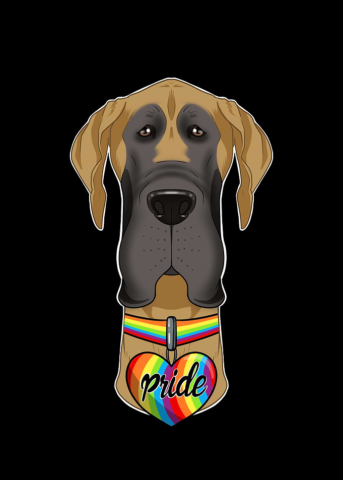 Great Dane LGBTQ Flag