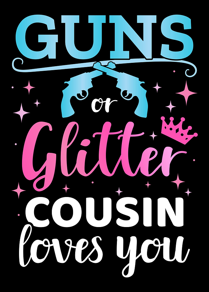 Gender reveal guns or glit