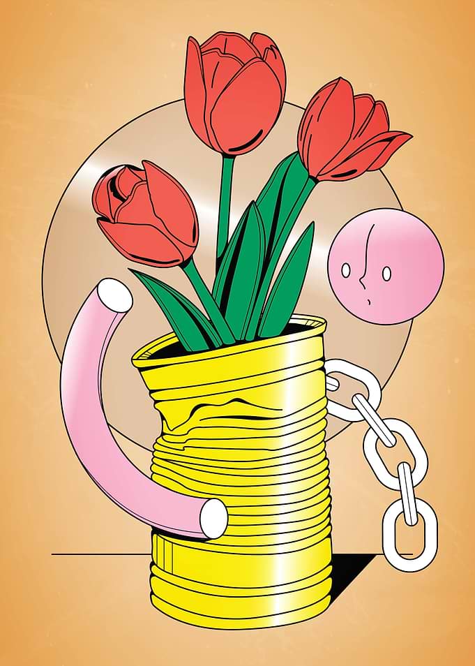 Abstract Flower Pot
