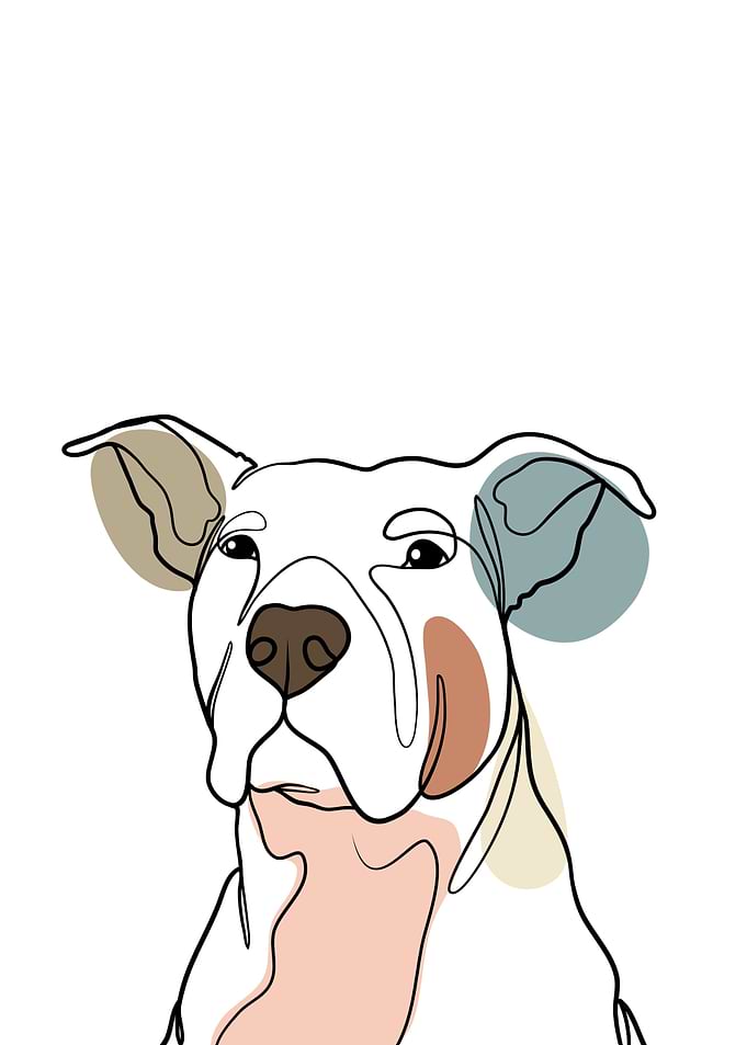 Dog One Line Art Minimalis