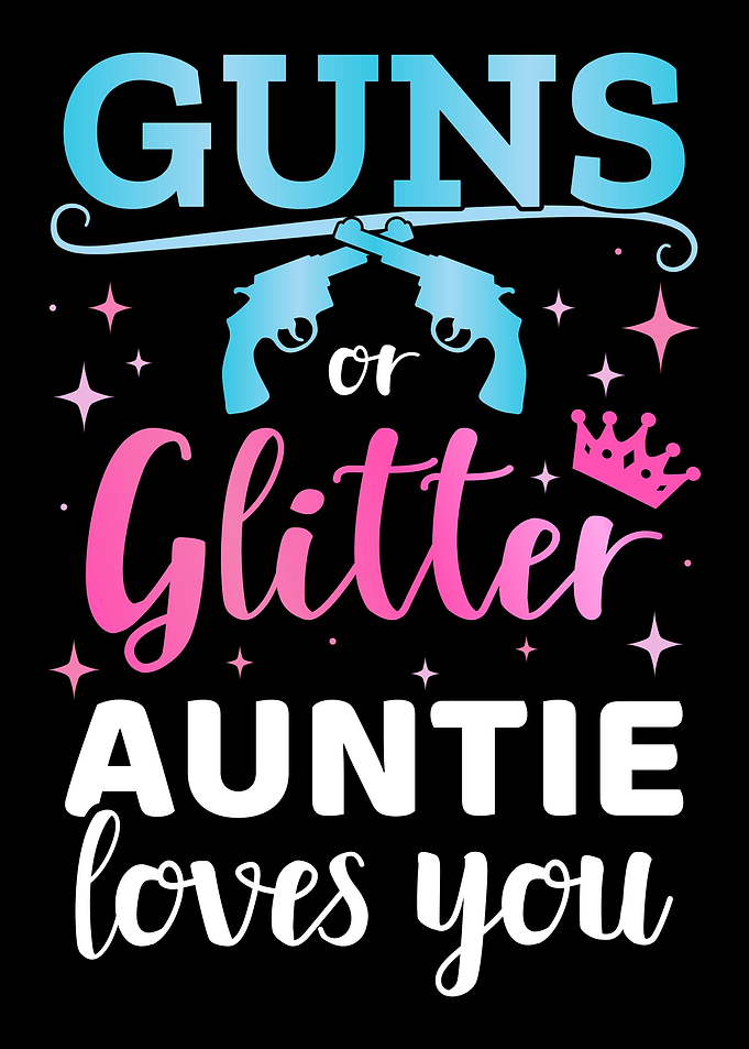 Gender reveal guns or glit