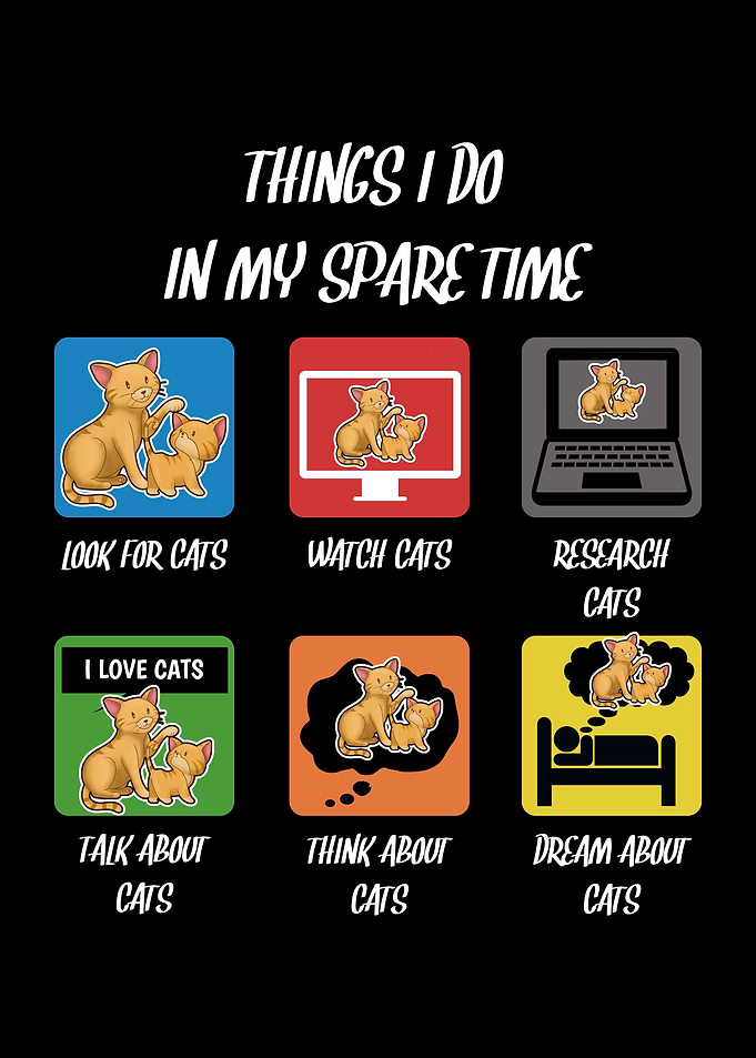 Spare Time Loves Cats Gift