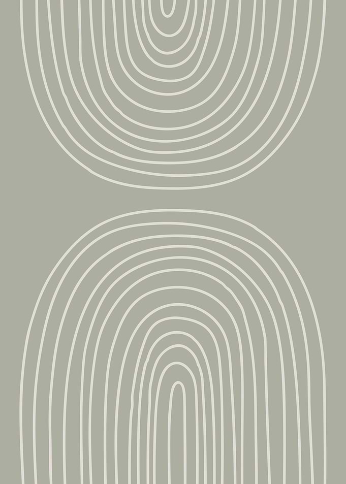Bohemian rainbow line art