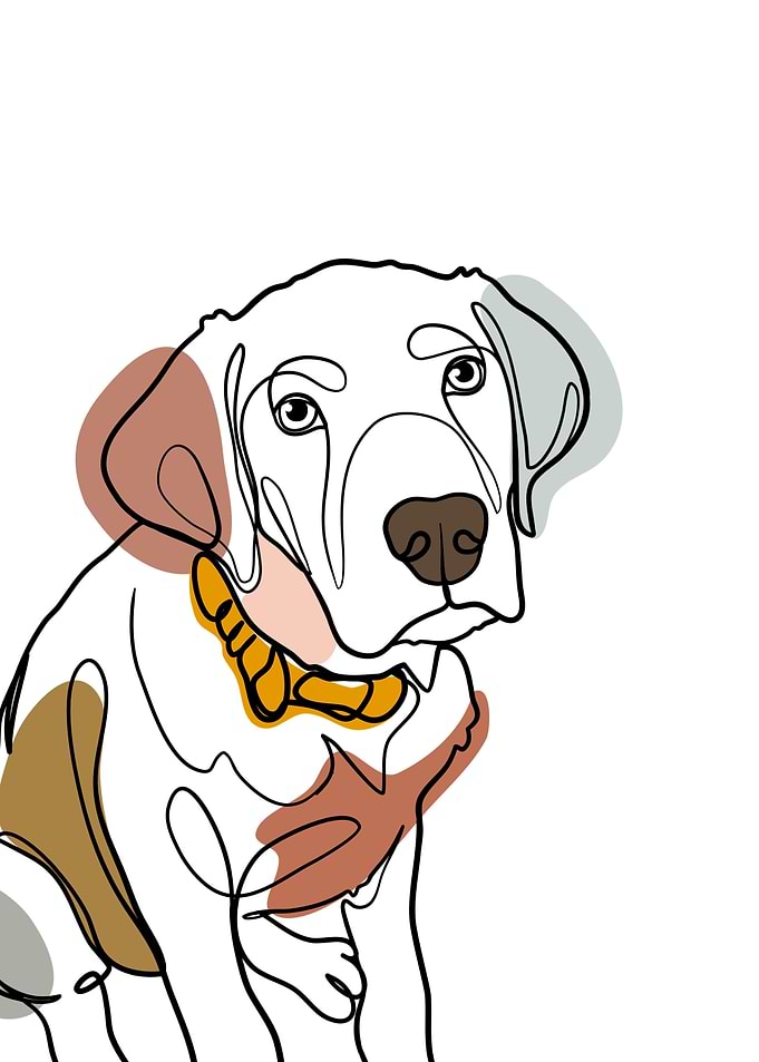 Dog One Line Art Minimalis