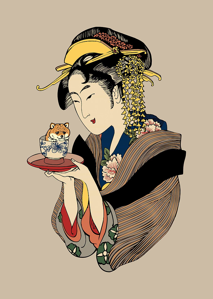 Tea Time with Shiba Inu