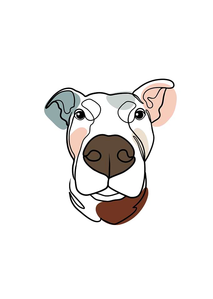 Dog One Line Art Minimalis