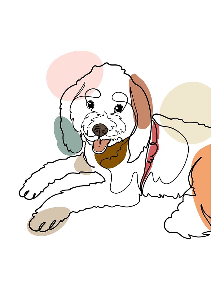 Dog One Line Art Minimalis