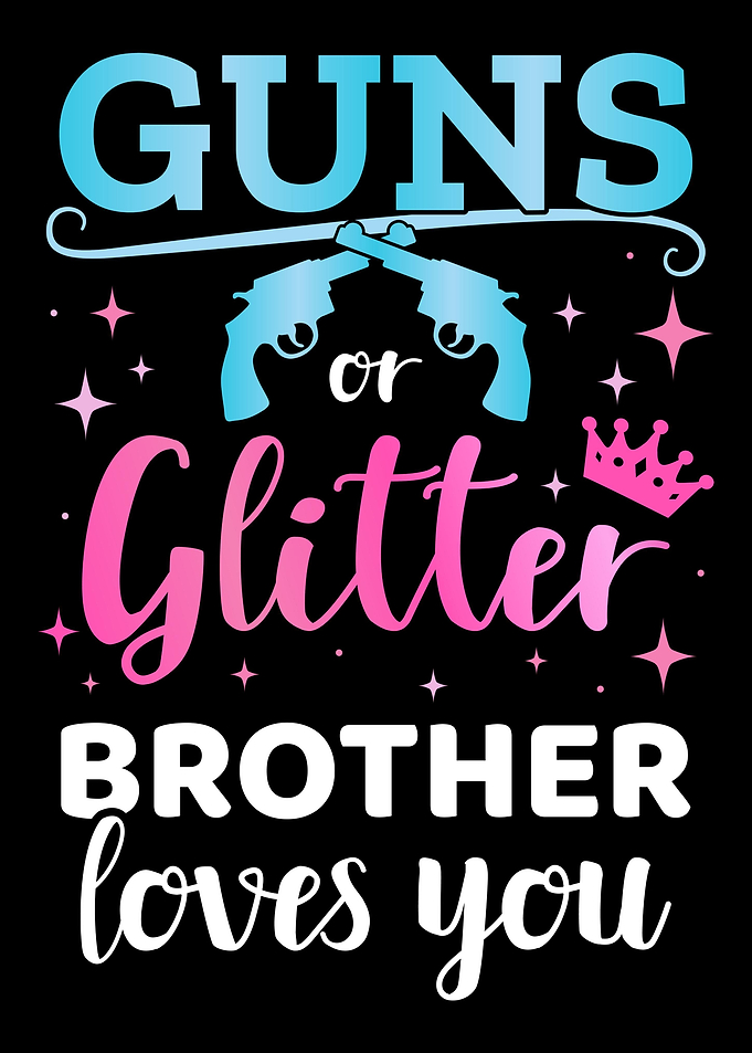 Gender reveal guns or glit