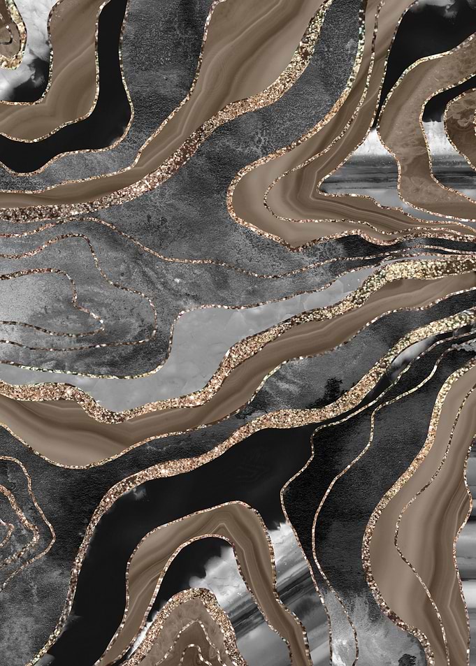 Black Brown Marble Agate 1