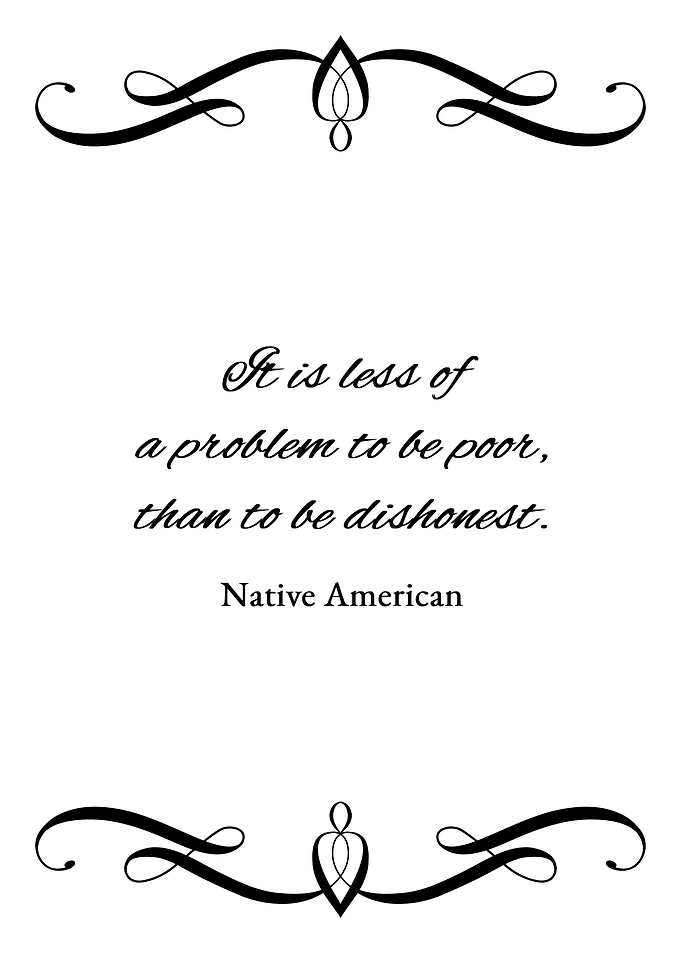 Poverty and Dishonesty
