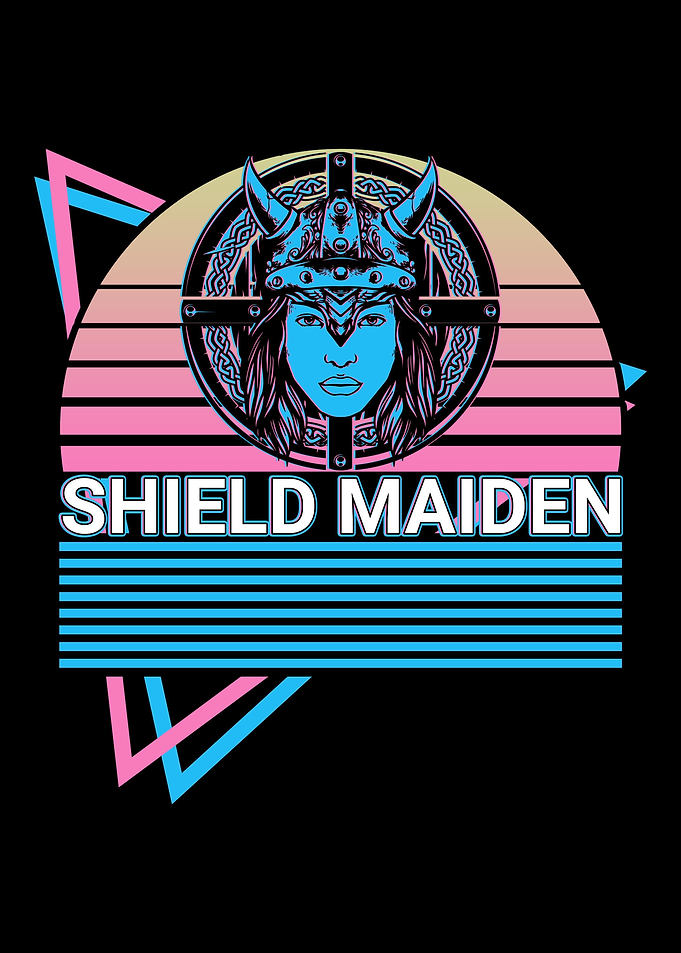 Viking Shield Maiden Retro