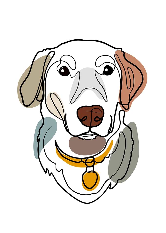 Dog One Line Art Minimalis