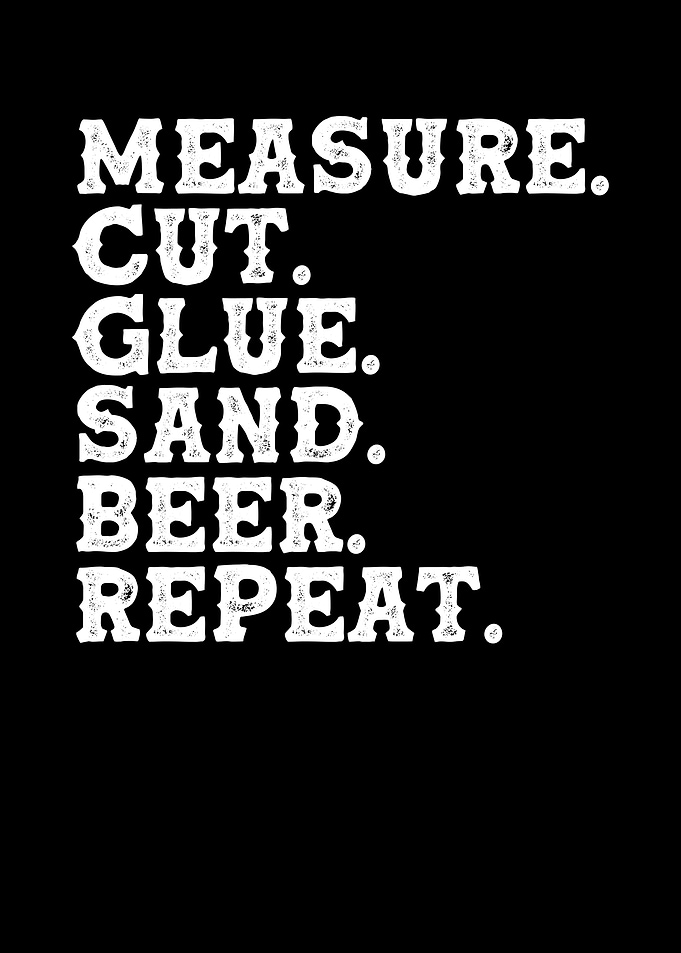 Measure cut glue sand