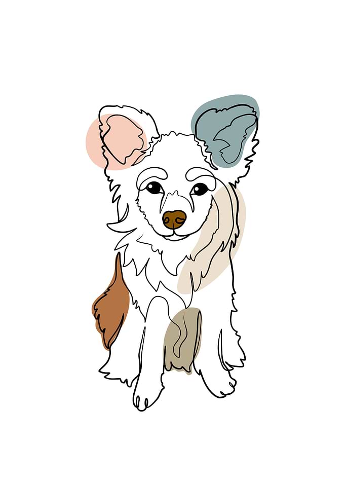 Dog One Line Art Minimalis